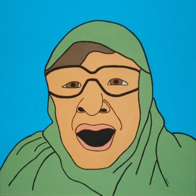 Acrylique sur toile (80x80) 2011. D'après une photo d'Antoine d'Agata.