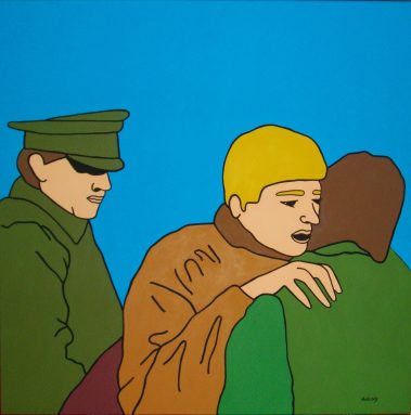 Acrylique sur toile (80x80) 2013 D'après une photo de Fabrizio Bensch